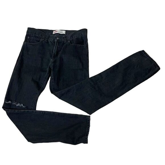 LEVIS 510 Black Jeans Skinny Distressed Size 18 REG 29 x 29 - Picture 1 of 8